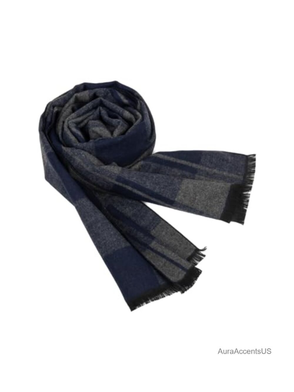 Winter Plaid Scarf Shawl for Men Warm Cashmere Feel Long Wrap